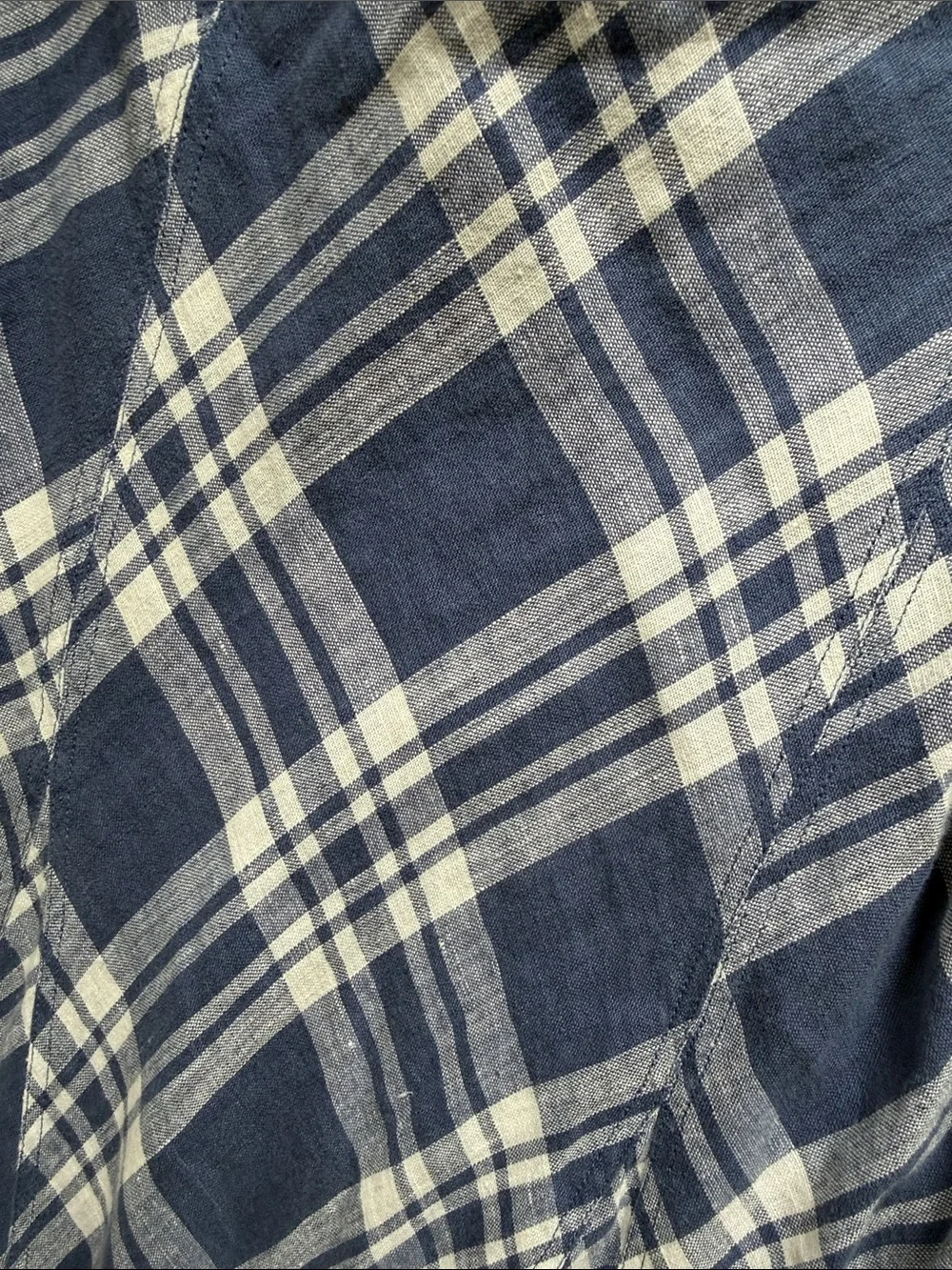 Polo by Ralph Lauren Navy and White Plaid Maxi Skirt - Picture 3 of 3